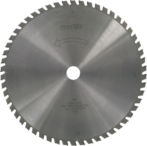HM-Sägeblatt MAFELL 330x2,6x30 Z54 WZ/FA Sandwichplatte