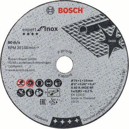 Trennscheibe BOSCH Inox ø 76x10x1 mm (VE=5St.)