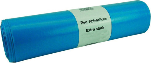 PE-Abfallsäcke blau stabil 1350 x 650 mm 240 ltr. (VE/Rolle = 5 Säcke)