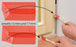 Silikon-Abzieher-Set Fugenfux F.T.A. 4-tlg. 200 mm (rot)