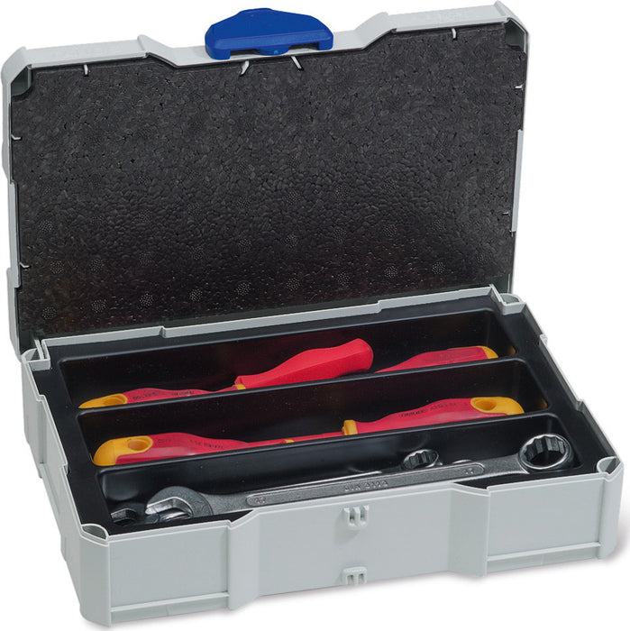 MINI-Systainer T-Loc Gr. I grau mit Einsatz 3-fach H x B x T: 71x268x171mm