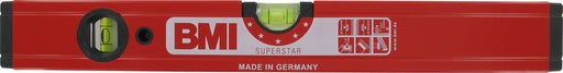 Alu-Wasserwaage BMI Superstar 50 cm / 0,5 mm/m  rot RAL3020