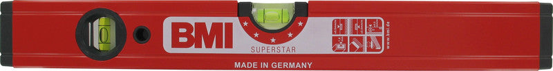 Alu-Wasserwaage BMI Superstar 50 cm / 0,5 mm/m  rot RAL3020