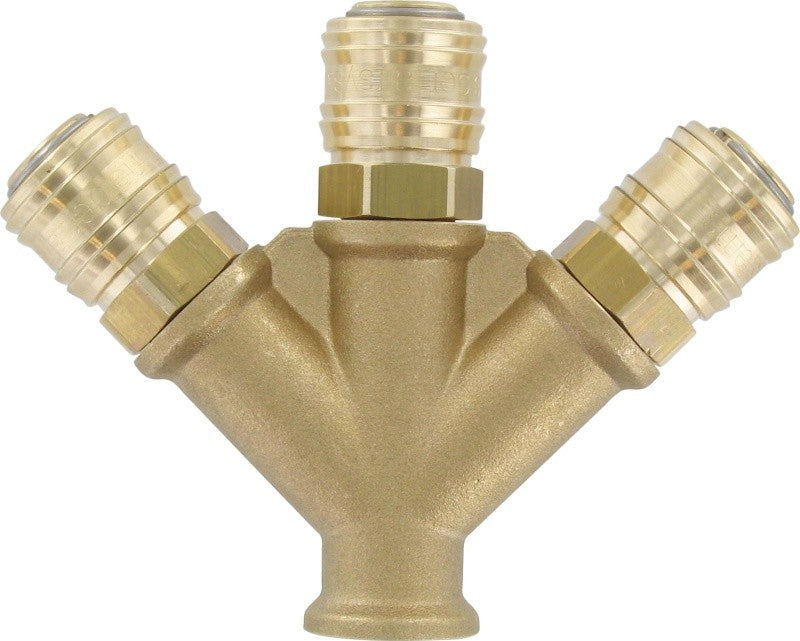 Druckluft-Verteiler 3-fach DN 7,2 Innengewinde 3/8 Zoll