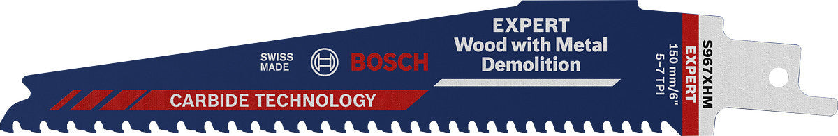 Säbelsägeblatt BOSCH S967 XHM EXPERT Demolition HM-bestückt 150mm (VE=1St.)