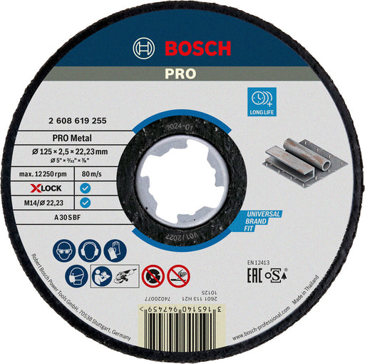 Trennscheibe Bosch X-LOCK 125 x 2,5 x 22,23 mm, Expert for Metal, gerade