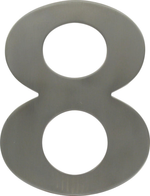 Hausnummer KARCHER Nr. "8" - Höhe 150 mm - Edelstahl matt