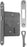 Schiebetürschloss KFV 1620 WC 55 mm silber