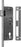 Einsteck-Glastürschloss KFV 521 1/2 PZW 35 mm silber rechts