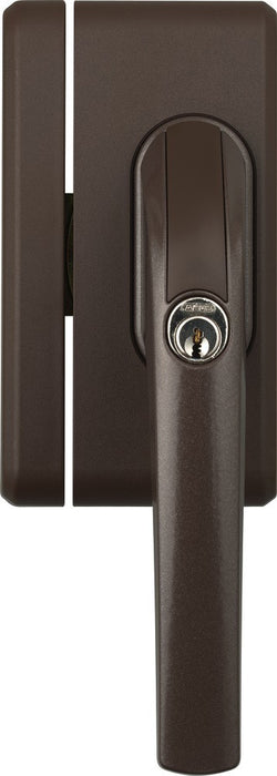 Fenstergriff ABUS abschließbar mit Zusatzsicherung FO400 braun
