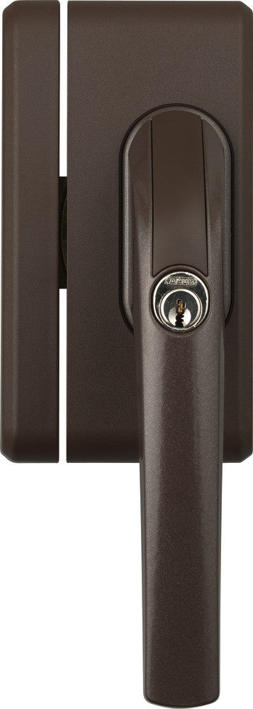 Fenstergriff ABUS abschließbar mit Zusatzsicherung FO400 braun
