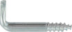 Schraubhaken gerade 4,4x30 mm Schlitz weiß vz.