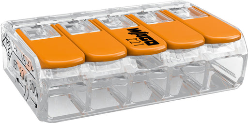 WAGO Compact-Verbindungsklemme mit Hebel 5 x 0,2 - 4 mm²