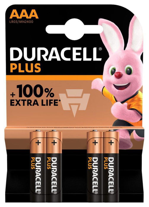 Batterien DURACELL Plus Power Micro 1,5V Größe AAA (VE= 4St.)