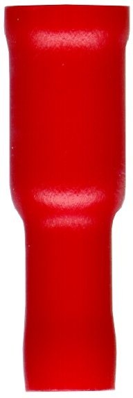 Rundsteckhülsen ø 4 mm rot isoliert 0,5 - 1,5 mm² (VE = 10 St.)