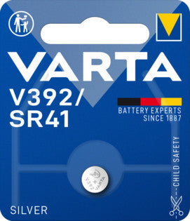 Knopfzellen-Batterien Varta V 392 / SR41 / 1,55V / ø 7,9 mm