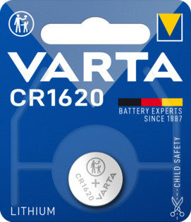 Knopfzellen-Batterien Varta CR 1620 / 3V / ø 16 mm