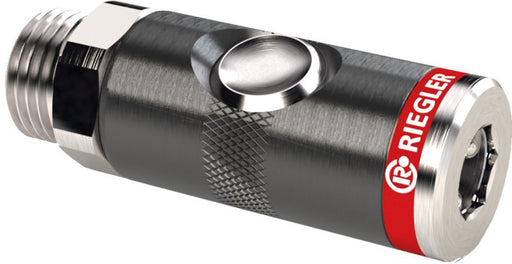 Druckknopf-Sicherheitskupplung Alu drehbar NW 7,4 / 12 bar / 3/8" Außengewinde