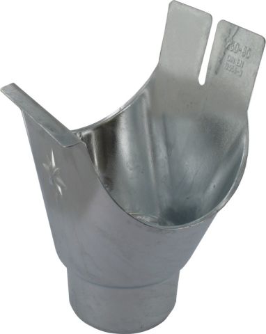 Einhängestutzen verzinkt gerader Abgang 33er 100 mm lichte Weite 150 mm