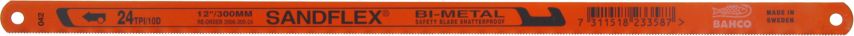 Handsägeblatt Bahco 300 x 12 x 0,65 mm, 24 ZpZ. Bimetall für rostfreie Stähle
