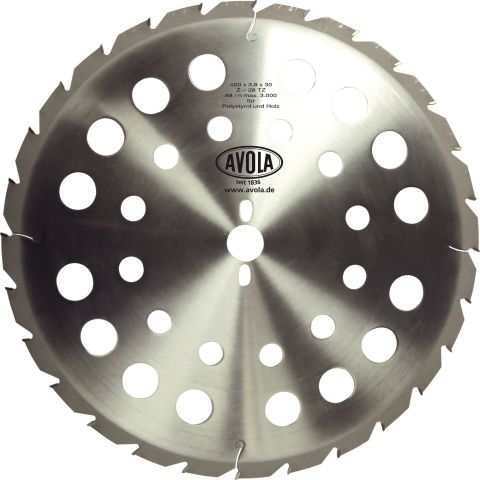 Kreissägeblatt Avola HM/A/PH für Polysterol und Holz 450 x 4 x 30 mm Z32