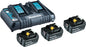 MAKITA Power Source Kit - mit 3 Akkus - 18V - 5Ah - inkl. Doppelladegerät