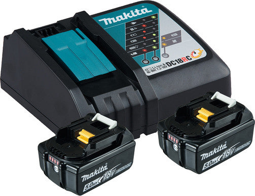 Makital Power Source Kit - mit 2 Akkus - 18V/5Ah - inkl. Ladegerät