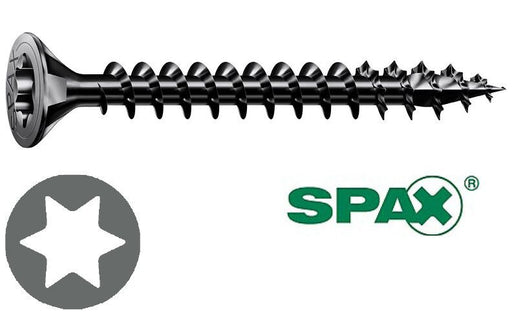 Spanplattenschrauben Senkkopf SPAX T-Star 3x30 mm VG TX10 schwarz verzinkt