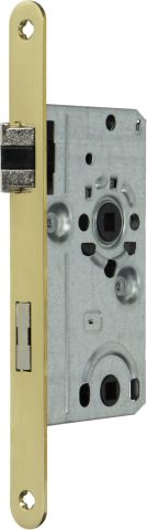 ZT-Einsteckschloss Flüstercomfort Kl. 2 BAD links Stulp 20 mm rund Messing
