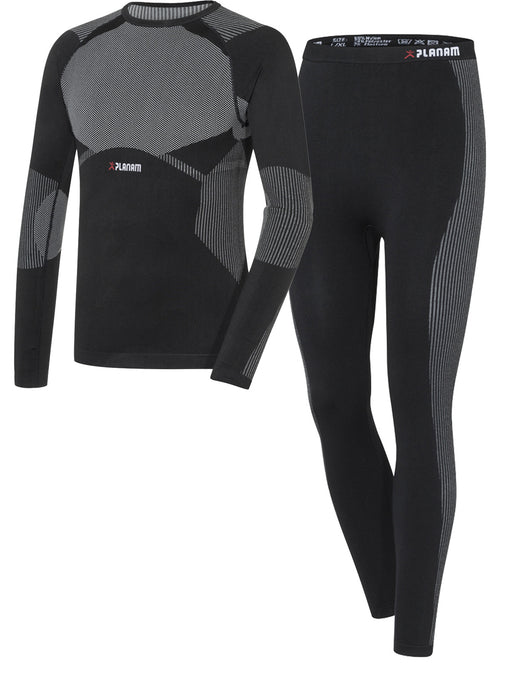Funktionsunterwäsche-Set lang schwarz Gr. L/XL