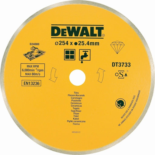 Diamanttrennscheibe DEWALT Ø254x25,4mm Fliesen Keramik