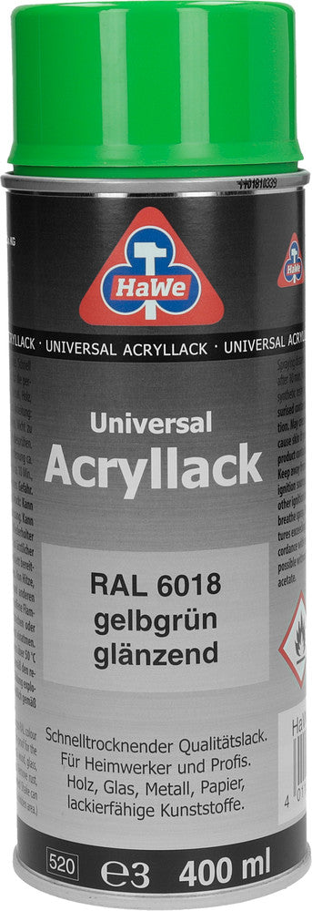 Acryl-Lackspray 400 ml gelbgrün RAL6018 glänzend