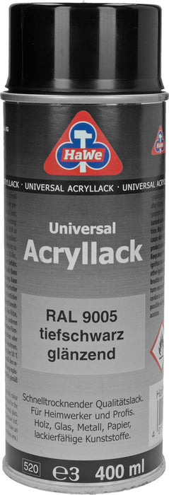 Acryl-Lackspray 400 ml tiefschwarz glänzend RAL9005