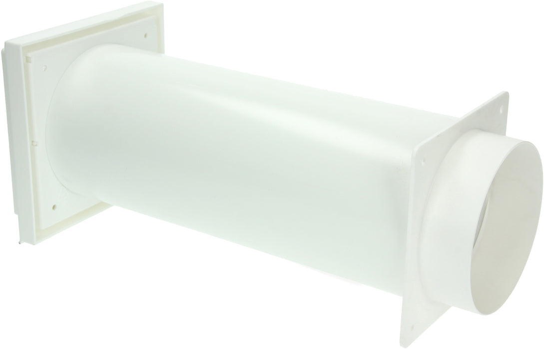 Mauerentlüftungskanal  Flachanschluss 110 x 53 / 270 - 480 mm