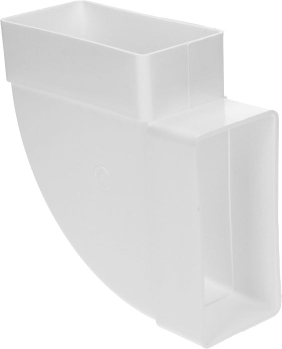 Rohrbogen für Flachkanal 110x53 mm waagrecht