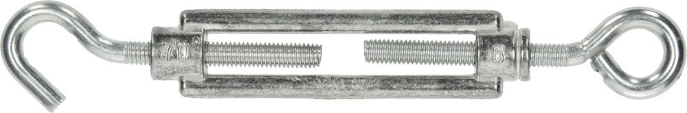 Spannschloss 1 Haken 1 Öse M6 weiß vz.