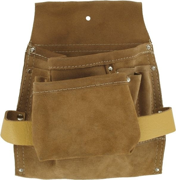 Gürtel-Nageltasche Leder 290x250 mm braun