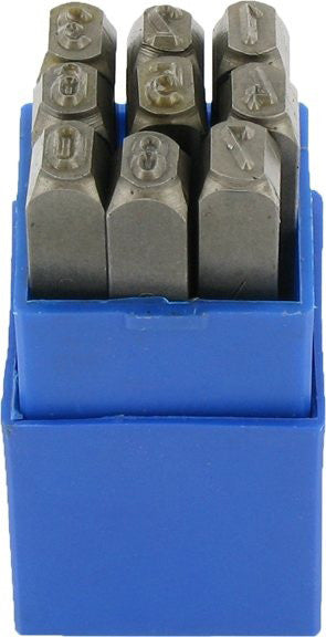 Schlagzahlen-Satz 8 mm, Ziffern 0 - 9