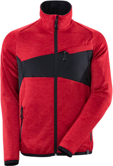 Mikro-Fleecejacke Accelerate 18103 rot/schwarz Gr. M