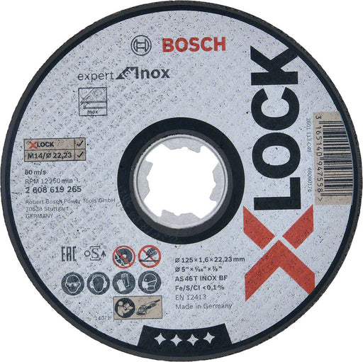 Trennscheibe Bosch X-LOCK 125 x 1,6 x 22,23 mm, Expert for Inox, gerade