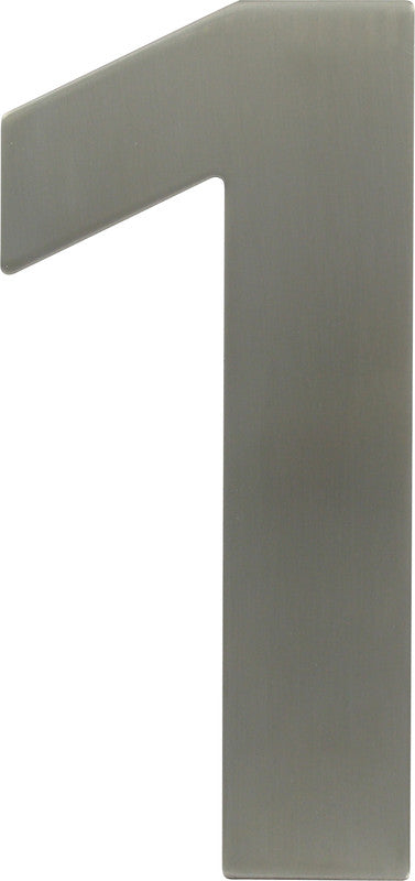 Hausnummer KARCHER Nr. "1" - Höhe 150 mm - Edelstahl matt