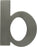 Hausnummer KARCHER Symbol "b" -  Höhe 110 mm - Edelstahl matt