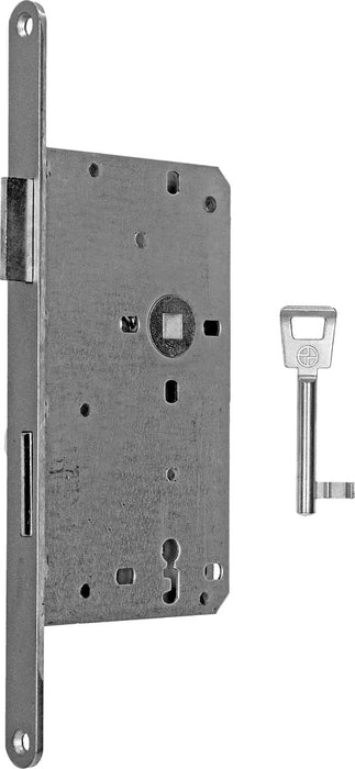 Zimmertür-Einsteckschloss KFV 106 1/2 Kl.1 BB rechts Stulp 16 mm rund altsilber