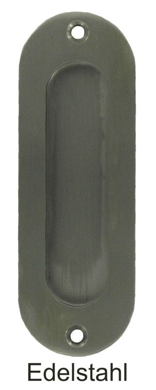 Schiebetürmuschel Karcher EZ1702 oval ungelocht 120x41mm Edelstahl matt
