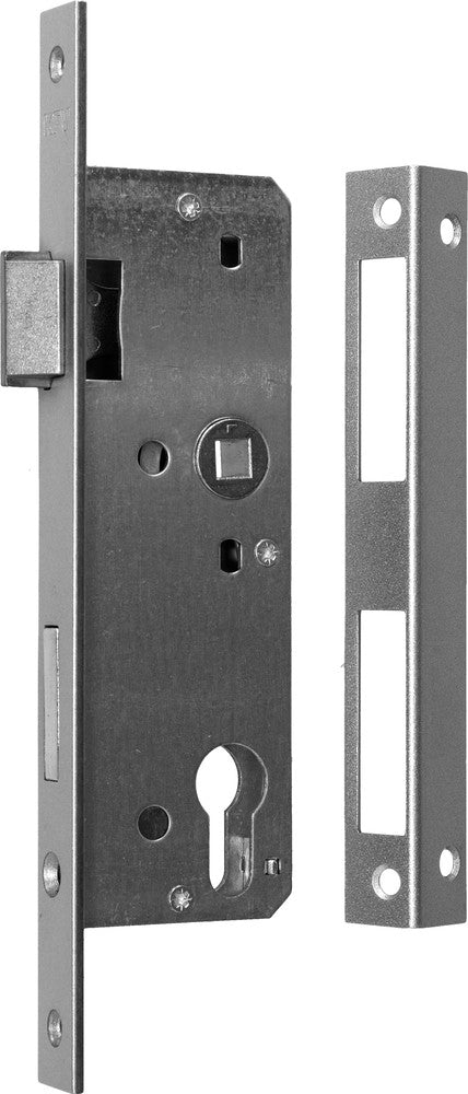 Einsteck-Glastürschloss KFV 521 1/2 PZW 40 mm silber rechts
