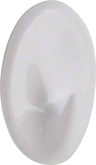 Klebehaken oval 43 mm weiß