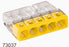 WAGO Compact-Dosenklemme 5 x 0,5 - 2,5 mm² transp/gelb  VE = 100 Stück