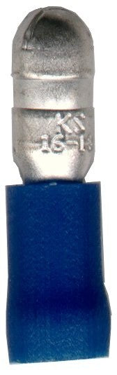 Rundstecker ø 5 mm blau isoliert 1,5 - 2,5 mm² (VE = 10 St.)