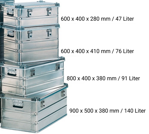 Aluminiumbox Günzburger | 800 x 400 x 380 mm | 91 Liter
