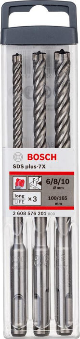 Hammerbohrer HM BOSCH 3tlg. SDS plus-7X Set, 6/8/10mm